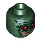 Деталь Лего Голова Минифигурки Цвет Темно-Зеленый