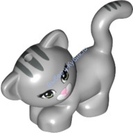 Деталь Лего Кошка Цвет Светло-Серый