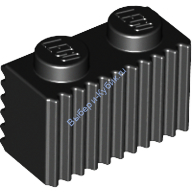 Деталь Лего Кубик Модифицированный 1 х 2 Профилированный Цвет Черный