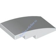 Деталь Лего Скос Закругленный 4 х 2 Без Штырьков Цвет Белый