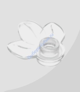 Деталь Аналог Совместимый С Лего Пластина Круглая 1 Х 1 С 3 Листьями Цвет Прозрачный