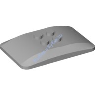 Деталь Лего Клин 6 x 4 x 2/3 Четырехугольный Изогнутый Цвет Светло-Серый