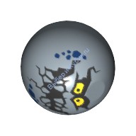 Деталь Лего Шар С Рисунком Цвет Песочно-Голубой