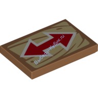 Деталь Лего Плитка 2 х 3 С Рисунком Цвет Карамельный