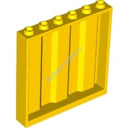 Деталь Лего Панель 1 х 6 х 5 Гофрированная Цвет Желтый
