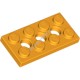 Деталь Лего Техник Пластина 2 х 4 С 3 Отверстиями Цвет Ярко-Светло-Оранжевый