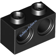 Деталь Лего Техник Кубик 1 х 2 С Отверстиями Цвет Черный