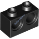 Деталь Лего Техник Кубик 1 х 2 С Отверстиями Цвет Черный
