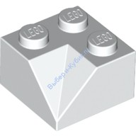 Деталь Лего Скос 45 2 х 2 Двойной Вогнутый Цвет Белый