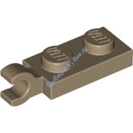 Деталь Лего Пластина 1 х 2 С Горизонтальной Защелкой На Конце Цвет Темно-Песочный