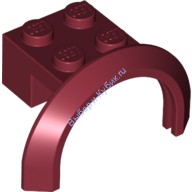 Деталь Лего Автомобильное Крыло 4 x 2 1/2 x 1 2/3 С Аркой Круглое Цвет Темно-Красный
