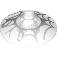 Деталь Лего Тарелка 2 х 2 Перевернутая С Рисунком Цвет Прозрачный