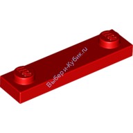 Деталь Лего Пластина 1 х 4 С 2 Штырьками Цвет Красный