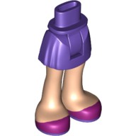 Деталь Лего Мини Долл Ноги С Рисунком Цвет Темно-Фиолетовый