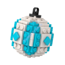 Набор деталей Лего От Выбери Елочный Шар с Лентой Лазурный