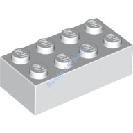 Деталь Лего Кубик 2 х 4 Цвет Белый