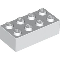 Деталь Лего Кубик 2 х 4 Цвет Белый
