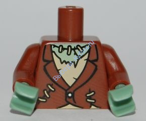 Деталь Лего Торс Цвет Коричневый 973pb0850c01