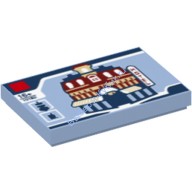 Деталь Лего Плитка 2 X 3 С Рисунком Коробки Набора '16+' '10182' Цвет Ярко-Светло-Голубой