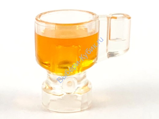 Деталь Лего Кружка с Прозрачно-Оранжевым Напитком Цвет Прозрачный