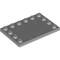 Деталь Лего Плитка Модифицированная 4 х 6 Со Штырьками По Краям Цвет Светло-Серый