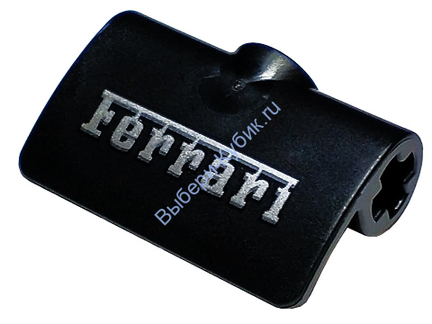 Деталь Лего Техник Панель Изогнутая 2 x 3 x 1 С Рисунком "Ferrari" Цвет Черный