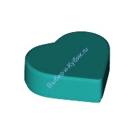 Деталь Лего Плитка Круглая 1 х 1 Сердце Цвет Темно-Бирюзовый