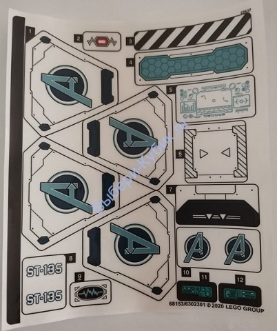 Наклейки К Набору Лего 76153 — (68153/6302301)