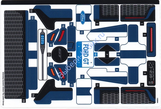 Наклейки К Набору Лего 42154 - (10101056/6415921)