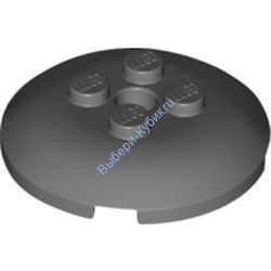 Деталь Лего Тарелка 4 x 4 С Отверствиями Для Штифта Цвет Темно-Серый