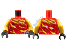 Деталь Лего Торс С Рисунком Цвет Красный