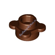 Деталь Лего Пластина Круглая 1 х 1 С Лепестками (4 Лепестка) Цвет Коричневый