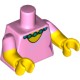 Деталь Лего Торс С Рисунком Цвет Ярко-Розовый