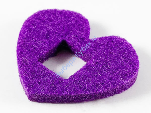 Деталь Лего Сердце 4 x 3 Ткань Войлок толстая Цвет Темно-Фиолетовый