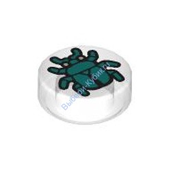 Деталь Лего Плитка Круглая 1 х 1 С Рисунком Цвет Прозрачный