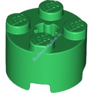 Деталь Лего Кубик Круглый 2 х 2 С Отверстием Под Ось Цвет Зеленый
