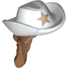 Деталь Лего Шляпа С Рисунком Цвет Белый