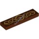 Деталь Лего Плитка 1 х 4 С Рисунком Цвет Коричневый