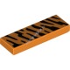 Деталь Лего Плитка 1 х 3 С Рисунком Цвет Оранжевый