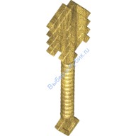 Деталь Аналог Совместимый С Лего Лопата Пикселированная Цвет Перламутрово-Золотой 