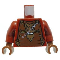 Детали Лего Торс С Рисунком Цвет Темно-Красный