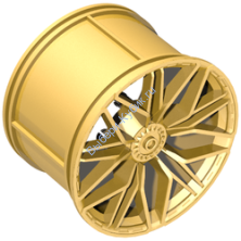 Деталь Лего Техник Диск 62.3mm D. x 42mm Большой Гоночный С 10 Y-образными Спицами Цвет Металлический Золотой