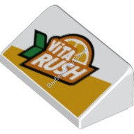 Деталь Лего Скос 30 1 х 2 х 2/3 С Рисунком Цвет Белый