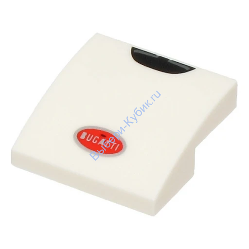 Деталь Лего Скос Закругленный 2 x 2 x 2/3 Без Штырьков С Рисунком Цвет Белый