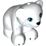 Деталь Лего Медведь Цвет Белый