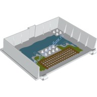 Деталь Лего Половина обложки книги 16 x 12 x 2 2/3 С Рисунком Цвет Белый