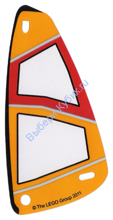 Пластиковый Треугольный Парус 6 х 12 с Рисунком