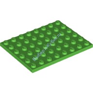 Деталь Лего Пластина 6 х 8 Цвет Ярко-Зеленый