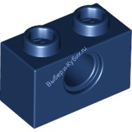 Деталь Лего Техник Кубик 1 х 2 С Отверстием Цвет Темно-Синий