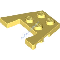 Деталь Лего Клин Пластина 3 х 4С Обрезанными Креплениями Цвет Ярко-Светло-Желтый
